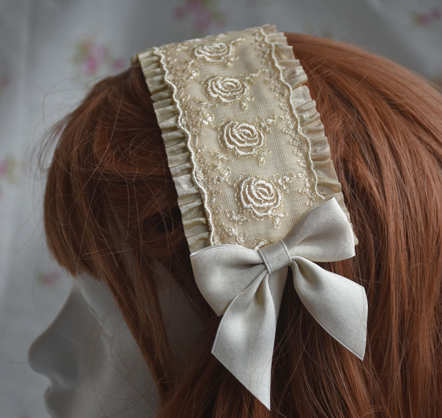Nostalgic Rose Lace Headdress