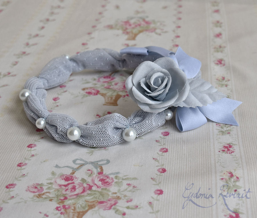 Tulle and Pearl Fluffy Headband