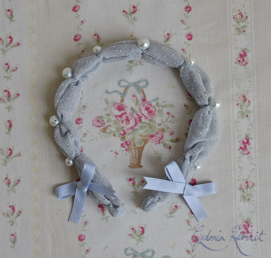 Tulle and Pearl Fluffy Headband