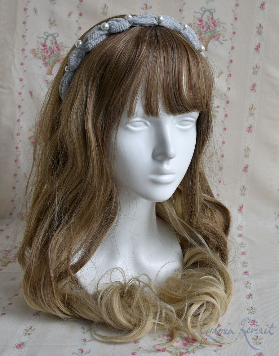 Tulle and Pearl Fluffy Headband