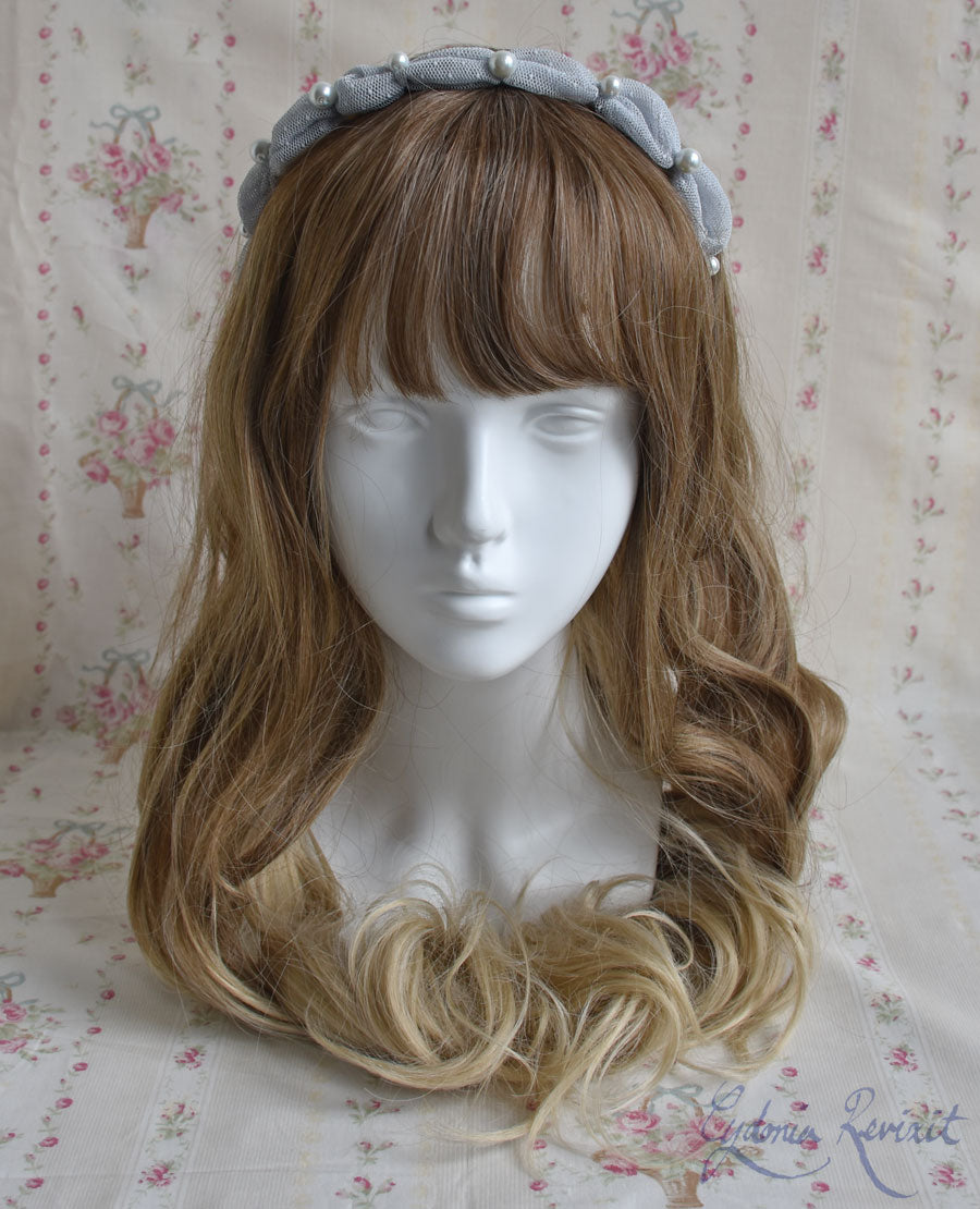 Tulle and Pearl Fluffy Headband