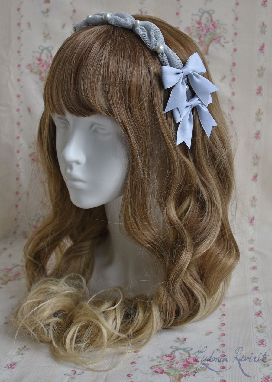 Tulle and Pearl Fluffy Headband