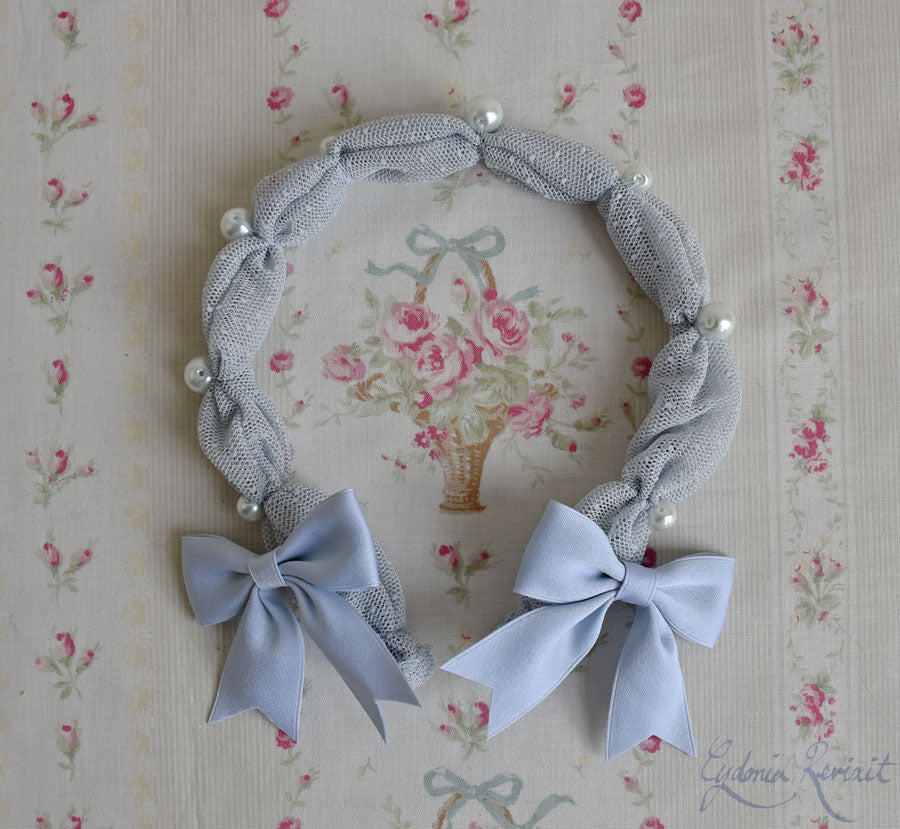Tulle and Pearl Fluffy Headband